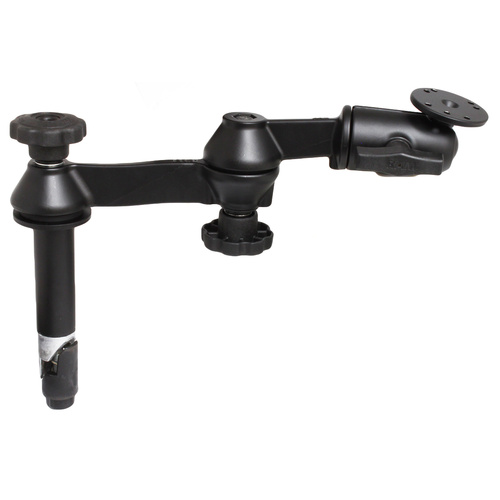 RAM-VP-SW1-4 :: RAM 4" Upper Pole with Double Swing Arms & Round Plate