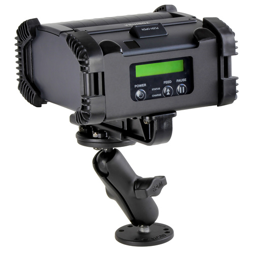RAM-VPR-105T-B-1 :: RAM Drill-Down Mount with Printer Cradle for Toshiba EP4 - Short