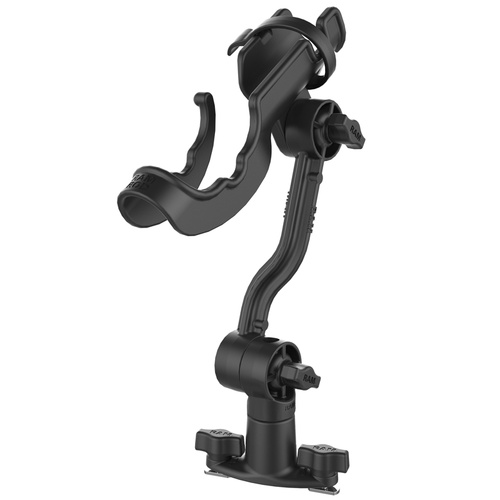 RAP-114-PA-421 :: RAM ROD Fishing Rod Holder with Extension Arm & Dual T-Bolt Track Base
