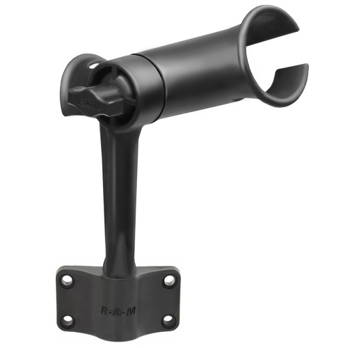 RAP-390-BU :: RAM Tube Jr.™ Rod Holder with Bulkhead Base - 6" Post