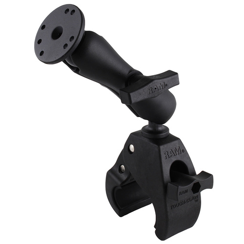 RAP-401-202U :: RAM Tough-Claw™ Large Clamp Double Ball Mount with Round Plate
