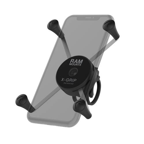 RAM X-Grip Large Phone Mount with Low-Profile Zip Tie Handlebar Base