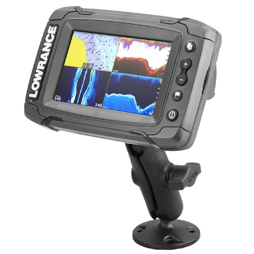 RAP-B-101U-LO11 :: RAM Composite Double Ball Mount for Lowrance Elite-4 & Mark-4 Series
