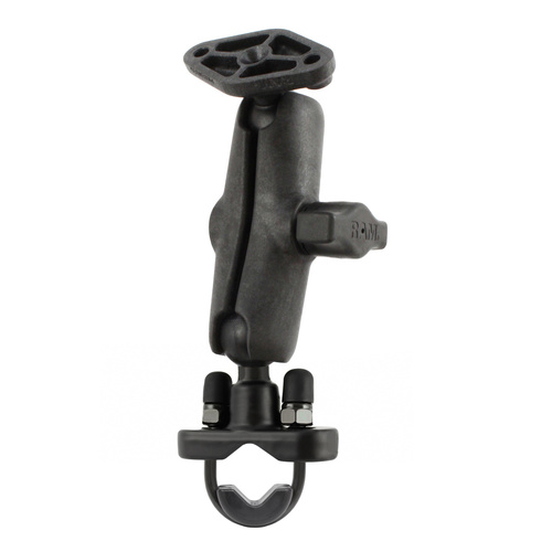 RAP-B-102-231ZU :: RAM Handlebar U-Bolt Composite Double Ball Mount with Diamond Plate