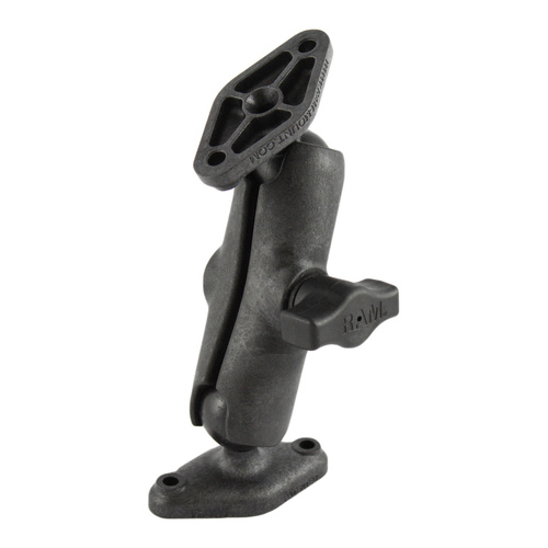 RAP-B-102U :: RAM Composite Double Ball Mount with Two Diamond Plates - Medium