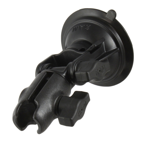 RAP-B-104-224U-QU1 :: RAM Twist-Lock™ Composite Suction Cup Ratchet Mount with Socket Arm