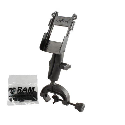 RAP-B-121-BC1U :: RAM Composite Yoke Clamp Mount with Universal Belt Clip Cradle