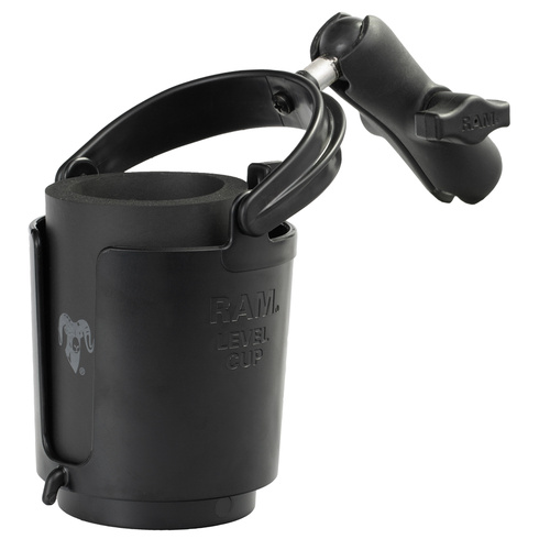 RAP-B-132B-201U :: RAM Level Cup™ 16oz Drink Holder with Double Socket Arm