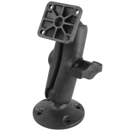 RAP-B-139U :: RAM Composite Drill-Down Double Ball Mount with Rectangle AMPS Plate