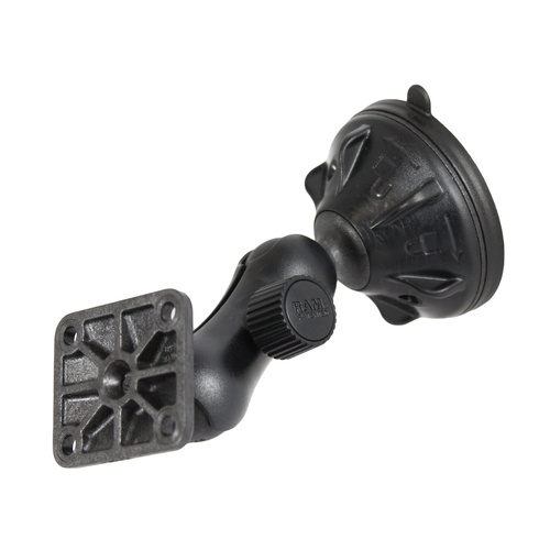 RAP-B-166-1U :: RAM Twist-Lock™ Low-Profile Suction Cup Mount with AMPS Hole Pattern