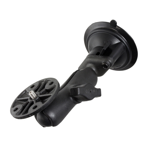 RAM Twist-Lock™ Composite Suction Mount with Round Plate & 1/4"-20 Stud
