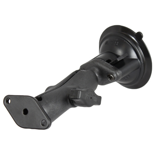 RAP-B-166-RA1U :: RAM Twist-Lock™ Composite Suction Mount with Aluminum Diamond Plate