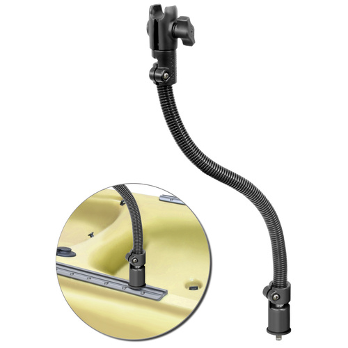 RAP-B-200-1-TRA1-18U :: RAM Flex-Rod™ 18" Single Socket Arm with Track Base