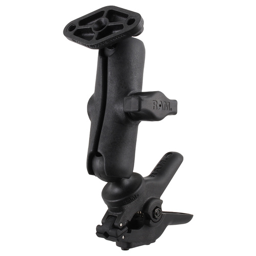 RAP-B-397-1-238U :: RAM Tough-Clamp™ Small Double Ball mount with Diamond Plate