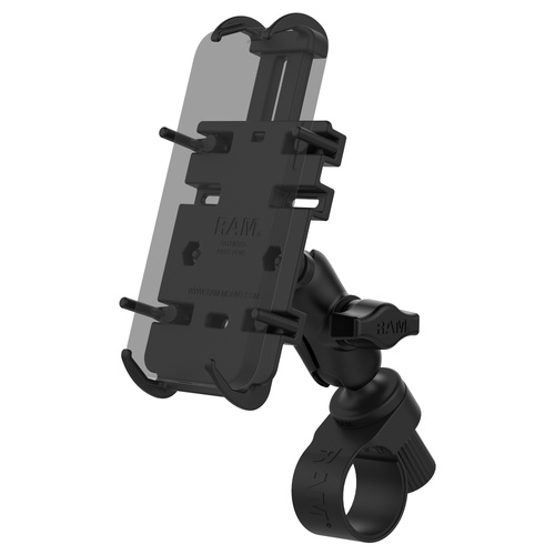 RAM Quick-Grip™ Phone Mount with RAM Tough-Strap™ Handlebar Base