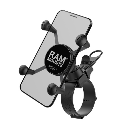 RAM X-Grip Phone Mount with RAM EZ-Strap™ Rail Mount