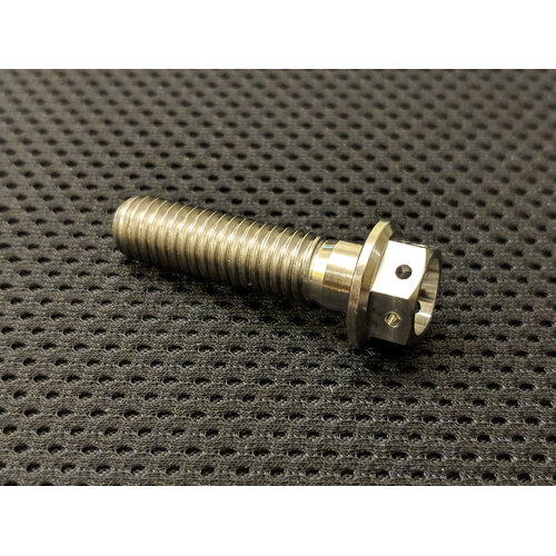 RaceFasteners M8 x 1.25 Titanium Drilled Hex Flange Bolt (30mm)