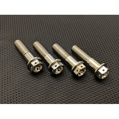 RaceFasteners Titanium Drilled Hex Fork Bottom Pinch Bolts To Suit Ducati Panigale 959 (2015 - 2017)