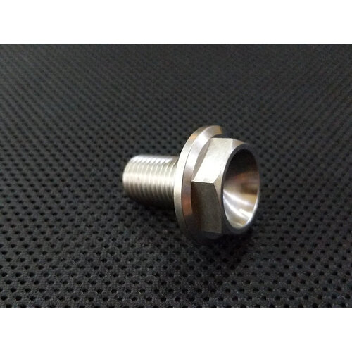 RaceFasteners Titanium Drilled Front Axle Bolt To Suit Yamaha YZF-R1 (2002 - 2014)