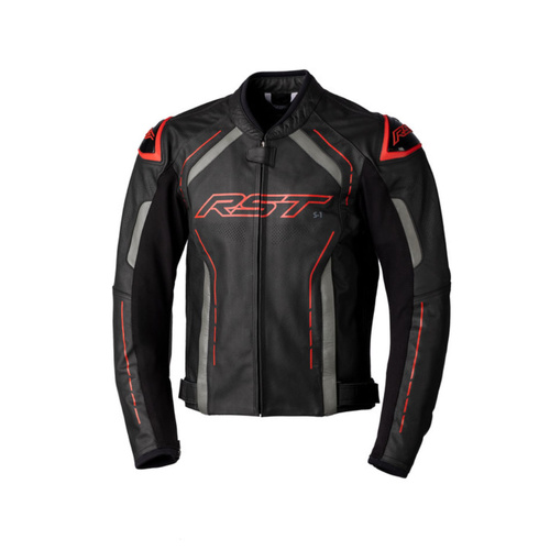 RST S-1 CE LEATHER JACKET | BLACK/GREY/RED (13) / 48 (EUROPEAN)