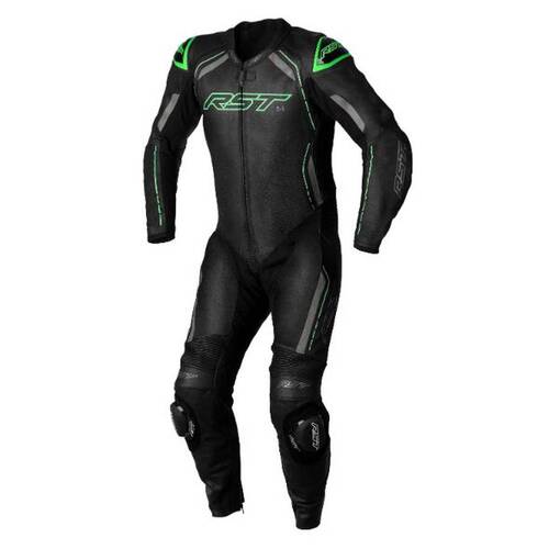 RST RST S-1 1 PIECE SUIT | BLACK\GREY\NEON GREEN (82) /48 (EUROPEAN)