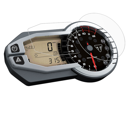 Speedo Angels Dashboard Screen Protector To Suit TRIUMPH TIGER 800 / 1200 EXPLORER (2012-2016) 3 x Ultra Clear
