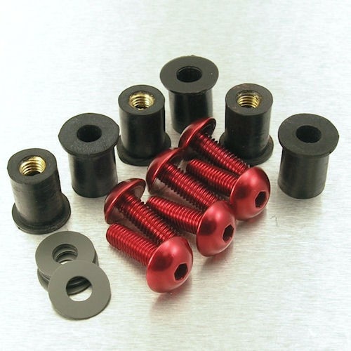 for KTM 990 Adventure 6 bolts black anodised alu Screen Bolt Kit for KTM 990 Adventure 6 bolts black anodised alu Screen Bolt Kit