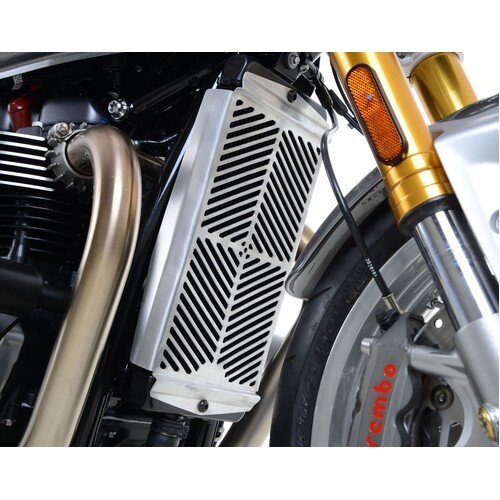 R&G Racing Stainless Steel Radiator Guard To Suit Triumph Thruxton 1200/R '16-, Speed Twin 1200 '19-'21 & Speed Twin 900 '22-