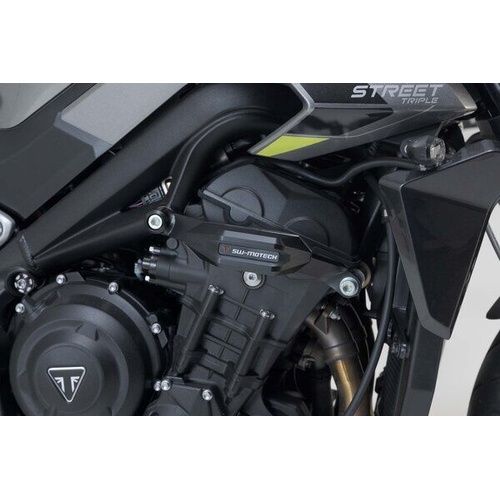 SW-Motech Frame Slider Kit - Black. Triumph Street Triple (12-) / Rx (15-). (STP.11.590.10400/B)
