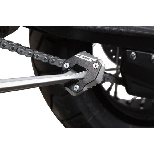 SW-Motech Extension For Side Stand Foot - Black/Silver. Triumph Tiger 800 models (10-17). (STS.11.102.10000/S)