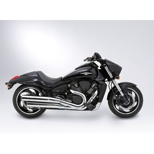 Miller El Capone | Slip-On Exhaust To Suit Suzuki M 1800 R - R2 - RZ, M109R, VZR 1800 (SlashCut, high-gloss polished)