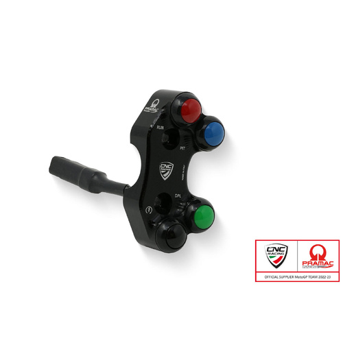 CNC Racing Right handlebar switch Ducati Panigale V4R - OEM and RCS Brembo brake master cylinder - Pramac Racing Limited Edition