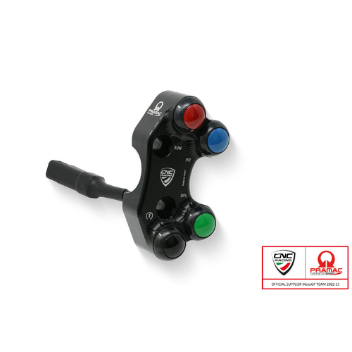 CNC Racing Right handlebar switch Ducati Panigale V4R - Brembo billet CNC and forged brake master cylinder - Pramac Racing Limited Edition
