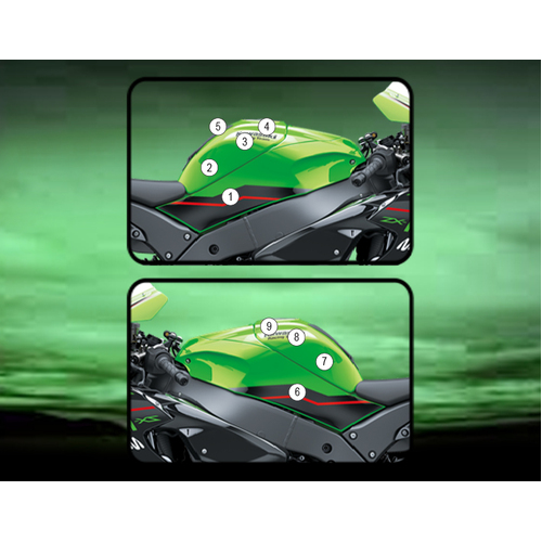 Eazi-Guard Tank Protection Film for Kawasaki ZX-10R ZX-10RR  matte