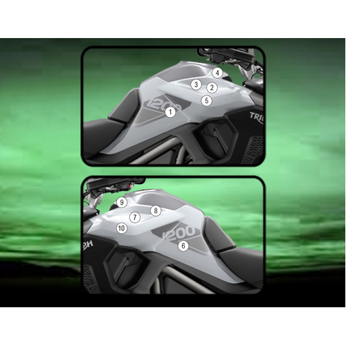Eazi-Guard Tank Protection Film for Triumph Tiger 1200 GT Rally Pro  matte