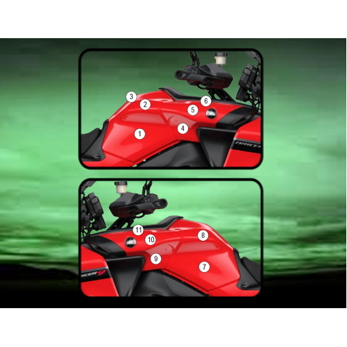 Eazi-Guard Tank Protection Film for Yamaha Tracer 9 GT  gloss