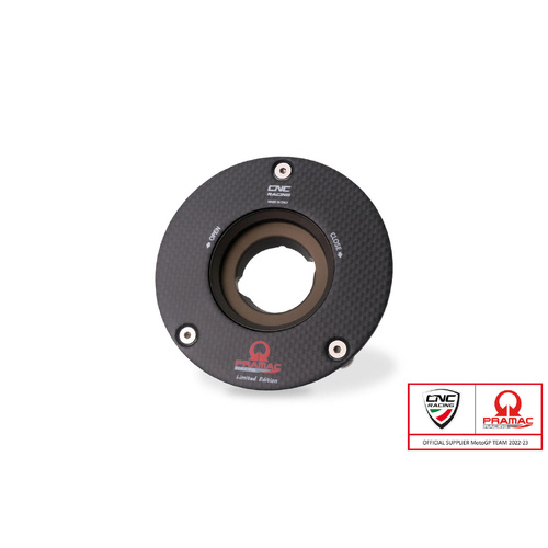 CNC Racing Fuel tank cap - flange CARBON FIBER PRAMAC RACING LIMITED EDITION