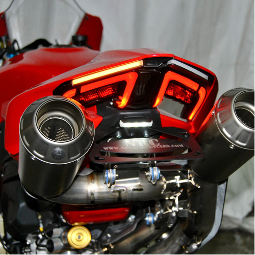 New Rage Cycles Fender Eliminator To Suit Ducati Panigale / Streetfighter V4 (2025 - Onwards) With Akrapovic Race Exhaust