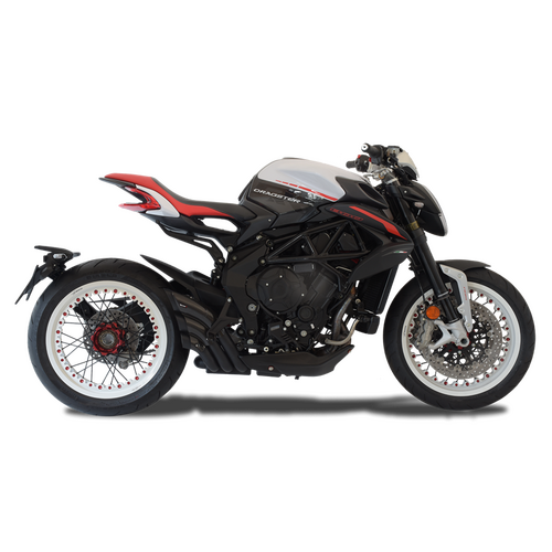 HP Corse Mv Agusta Dragster 800/RR <2016 Hydrotre Black Carbon Cover (full Open Pipes, No Dbk) Exhaust