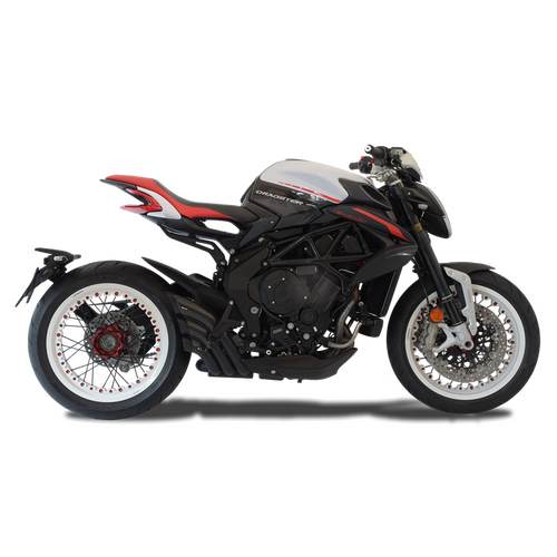 HP Corse Mv Agusta Dragster 800/RR 17-20 Hydrotre Black Carbon Cover (full Open Pipes, No Dbk) Exhaust