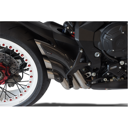 HP Corse Mv Agusta Dragster 800/RR 17-20 Hydrotre Satin Carbon Cover (full Open Pipes, No Dbk) Exhaust