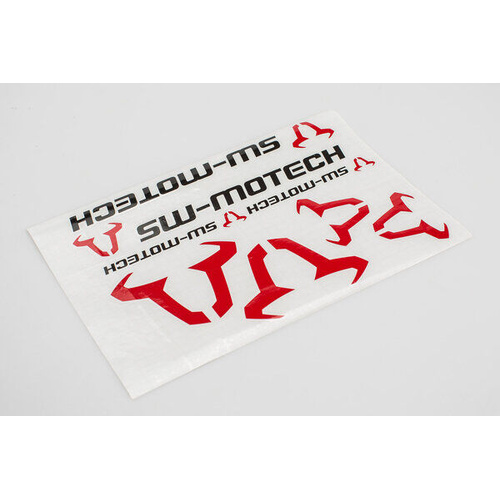 SW-Motech Sticker set SW-MOTECH.310x260 mm. Bull: red, SW-Motech: black.(WER.GIV.016.10001)