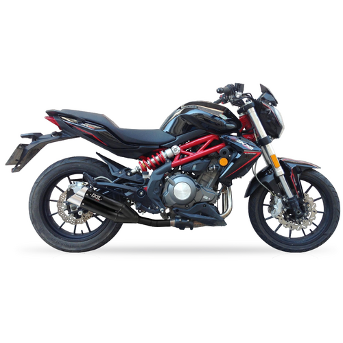 IXIL SLIP ON - DUAL HYPERLOW BLACK XL To Suit BENELLI BJ 300 GS - BN 302 (P10)