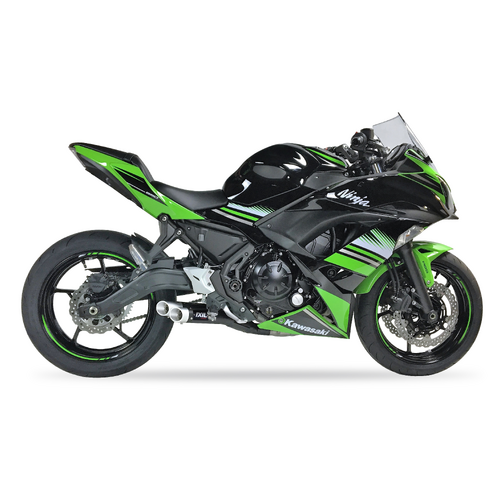 IXIL FULL SYSTEM - DUAL HYPERLOW BLACK XL To Suit KAWASAKI Z 650 - NINJA 650 17-19 (ER650H,ER650HA2,EX650K,EX650KA2)