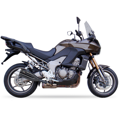 IXIL SLIP ON - DUAL HYPERLOW BLACK XL To Suit KAWASAKI VERSYS 1000 12-19 (LZT00A LZT00B)