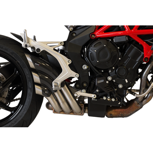 HP Corse Mv Agusta Brutale 800/RR 17-20 Hydrotre Satin Carbon Cover (full Open Pipes, No Dbk) Exhaust