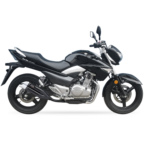 IXIL SLIP ON - DUAL HYPERLOW BLACK XL To Suit SUZUKI INAZUMA GW 250 12-15 (DC)