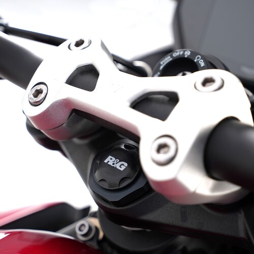 R&G Racing Top Yoke Cap To Suit Triumph Street Triple RX 2015- Triumph Street Triple RS 765 '17-,  Kawasaki Ninja H2 & H2R 2015- & Kawasaki ZH2 '20- m