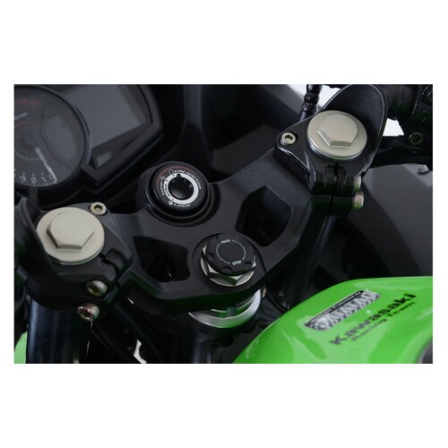 R&G Racing Top Yoke Cap To Suit Kawasaki Ninja 250/400 '18-, Z400/ Z250 '19-, Indian FTR1200S '19- & Honda CRF250 Rally '20- & CRF300L '21- & CRF300 R