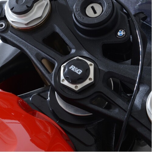 R&G Racing Top Yoke Cap To Suit  BMW S1000RR '19-, S1000R/ Sport/  M Sport '21- & M1000RR '21-'22, Triumph Trident 660 '21-,  Daytona 660 '24- & Moto 